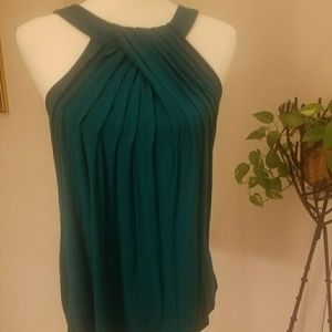Green pleated top